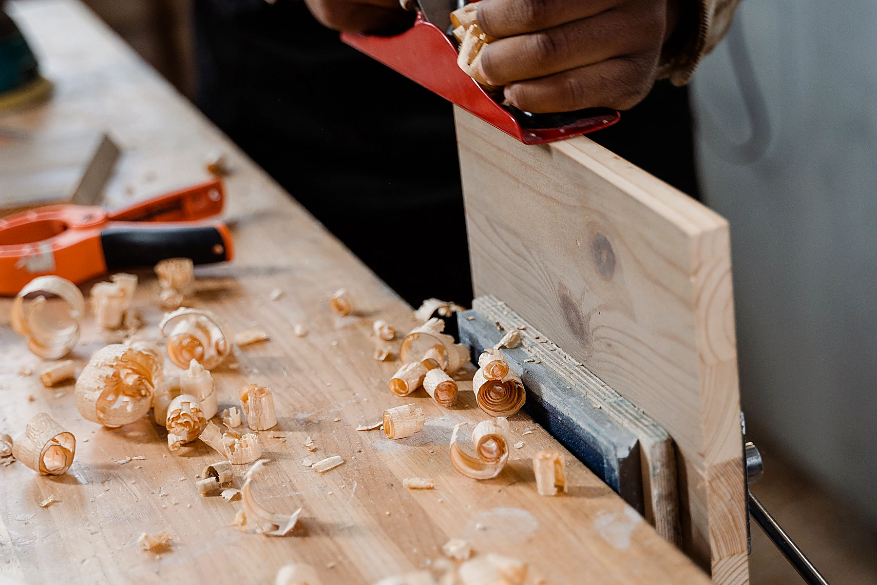Close-up of traditional timber joinery for a handcrafted roof turret