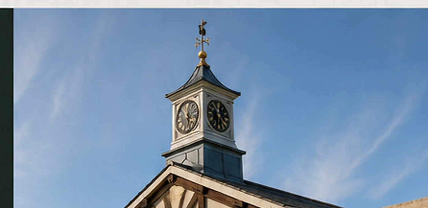 Architectural visualisation of a timber rooftop clock tower on a premium British estate building
